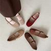 Flat Leather Mary Jane Shoes Vintage Soft Bottom Single Shoes Women's Shoes