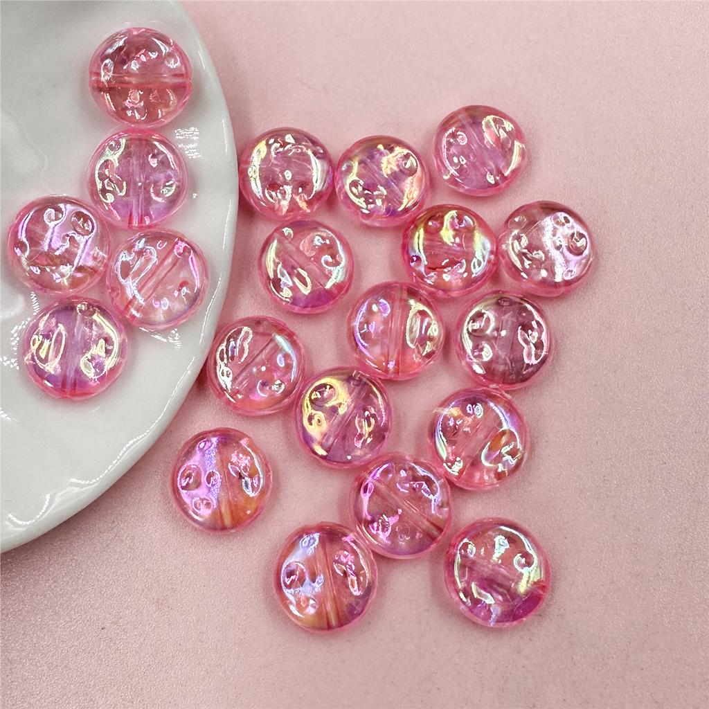 High Quality Mobile Phone Chain DIY Handmade Materials DIY Bracelet Multi-cut Round Loose Button Beads 12mm Acrylic Solid Color 20pcs