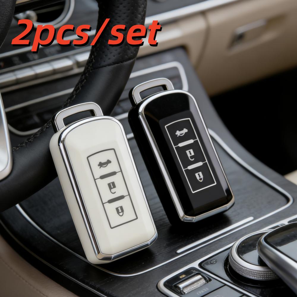 2 шт. Чехлы для корпуса автомобильного ключа для Mitsubishi Xpander Outlander ASX Pajero Eclipse Cross Montero Аксессуары
