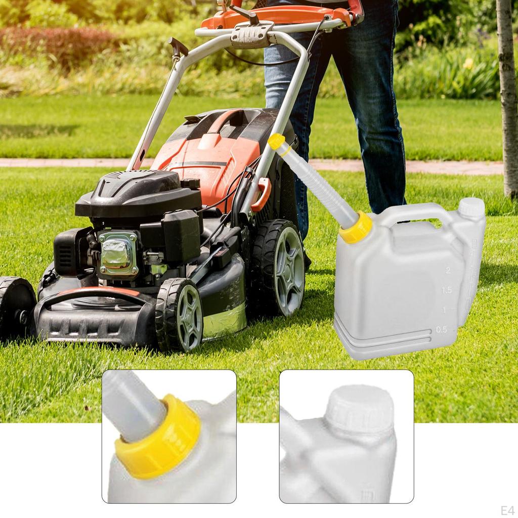 Oil Mixing Bottle Contrast Pot 2 Stroke Engine Measuring and Dispensing Petrol Container Portable