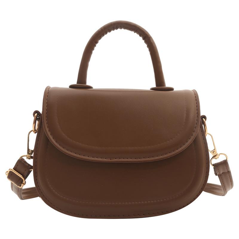 This Year, the Popular Small Bag Women's 2024 Spring and Summer New Trendy Solid Color Messenger Bag Foreign Fashion Handbag Saddle Bag