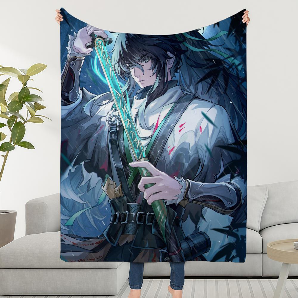 Blanket Throw Super Cosy Plush Living Room Wuthering Qiuyuan Sofa Couch Waves Childish Birthday Gifts