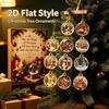 Acrylic Christmas Advent Calendar 2D Flat Festive Calendar Gift Countdown Blind Box  Gift Giving