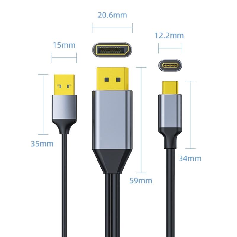 USB C на Кабель Type C Папа-Папа 4K 60Hz Адаптеры Конвертеры Конвертеры Для Ноутбука Монитора