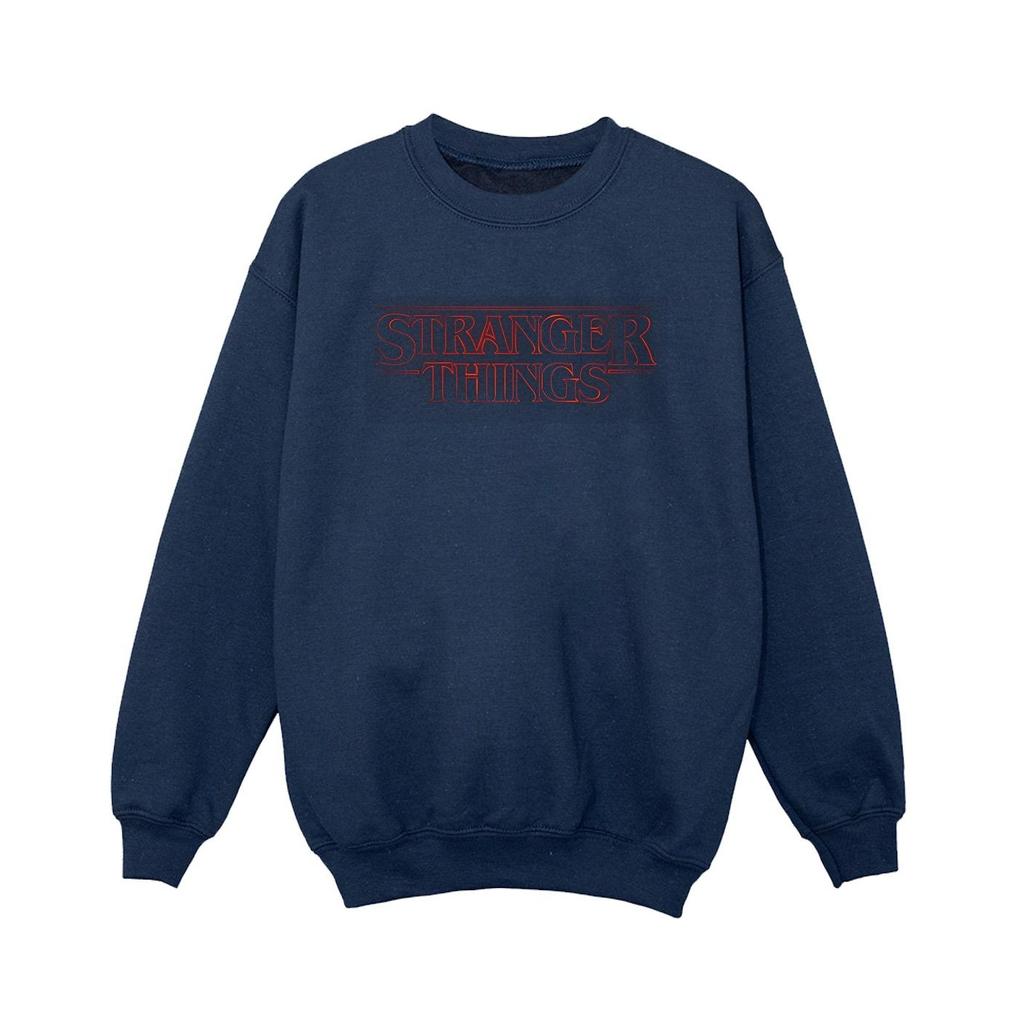 Netflix Boys Stranger Things Glow Logo Sweatshirt