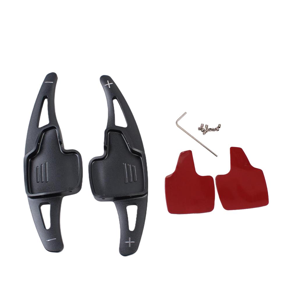 Pair Car Auto Steering Wheel Shift Paddle Extender Stickers Aluminum for 2015-up Ford Focus Kuga, +Ecosport, + Escape
