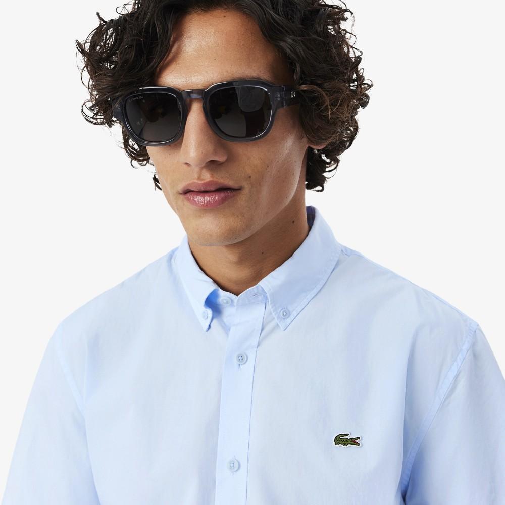 Lacoste Мужская легкая хлопковая рубашка с коротким рукавом CH2312-56GT01
