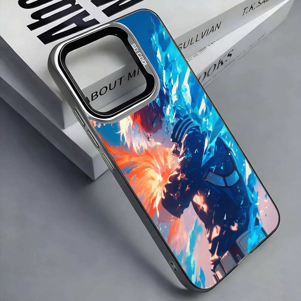 S-Шото Т-Тодороки М-MHA Цветной Серебристый Задний Чехол Для Телефона Для IPhone 17 16 15 14 13 12 11 Plus Pro Max Plus