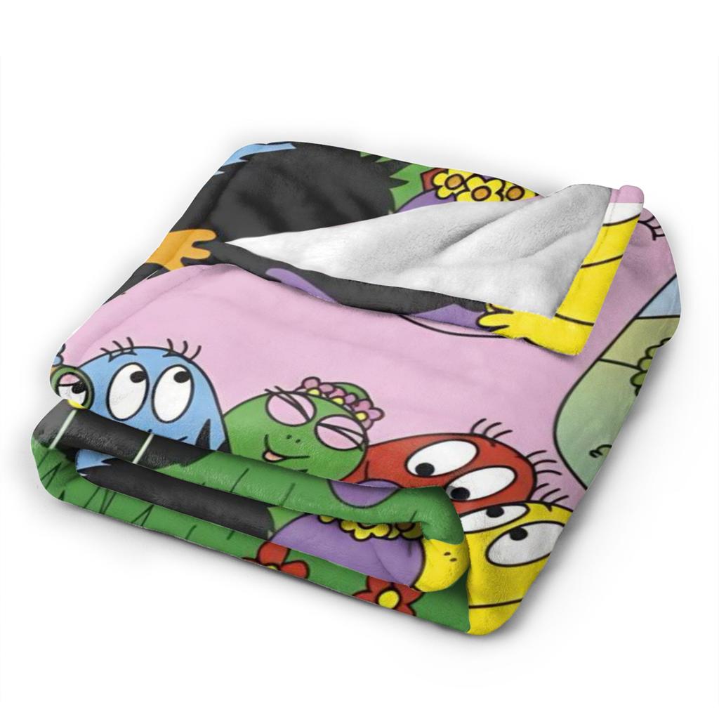 Barbapapa Barbamama Family Flannel Blanket Warm Throw Blanket for Couch Bed Travel Print Bedspread Sofa Bed Cover