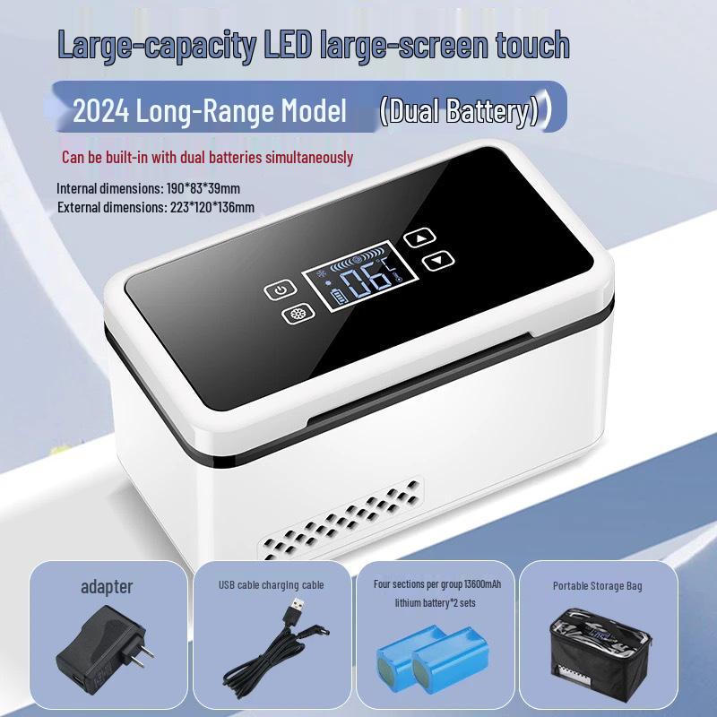 Портативный мини-холодильник для хранения инсулина и гормонов - Постоянная температура и перезаряжаемый