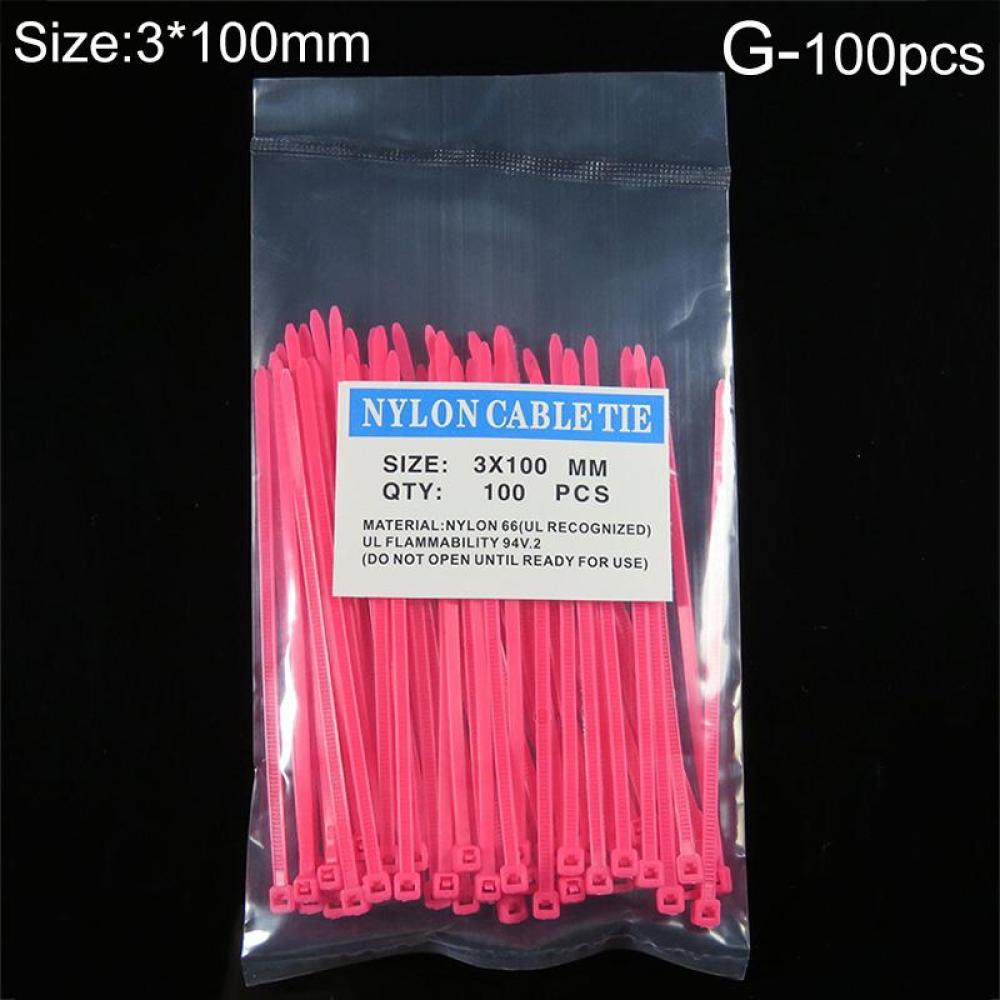 100pcs/pack Nylon Wire Self-Locking Corrosion Resistance Cable Zip Ties Organiser Fasten Cable