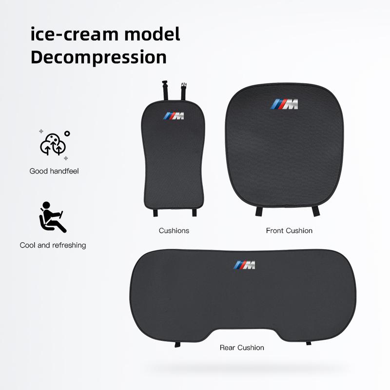 YMDM4 Car Seat Cushion Non-Slip Cover Ice silk Velvet Plush Sticker For BMW G80 G06 G07 G42 G14 G15 G16 F20 F21 X3 M2 M3 M4 M5 M6 M7