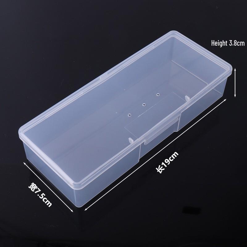 Nail Art Tool Storage: Transparent Plastic Box for Pigments and Microblading Supplies