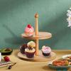 Cupcake Stand Cup Cake Tier Tower Wood Modern Serving Platter for Buffet Wedding
