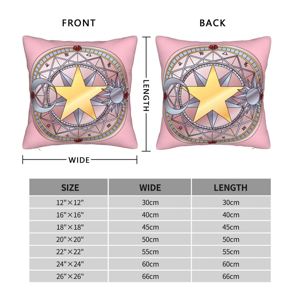 Sakura Magical Cartoon Anime Pillow Cover Design Cushion Cover Novelty Pillow Case For Living Room Bed Chair