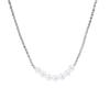 Irregular broken silver pearl pendant necklace women's high-end design sense collarbone chain simple light luxury temperament neck chain