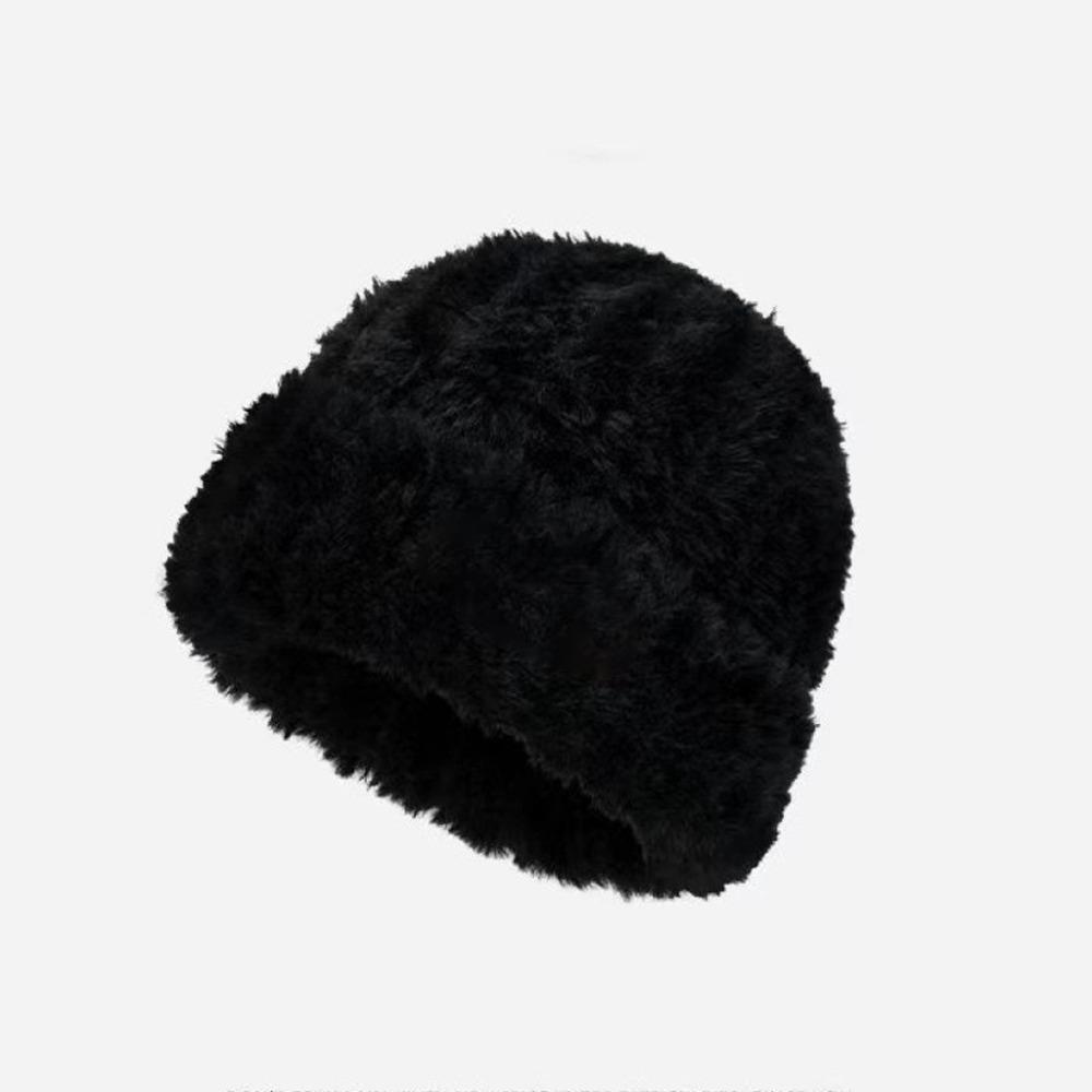Coldproof Winter Fluffy Fur Hat\ Soft Warm Beanie Hats Casual Ear Protection Cold Cap  Riding