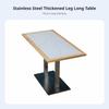 Restaurant Table and Bench Set Sintered Stone surface Commercial Furnishing Easy to Clean Contemporary design for Hosts, Kitchen