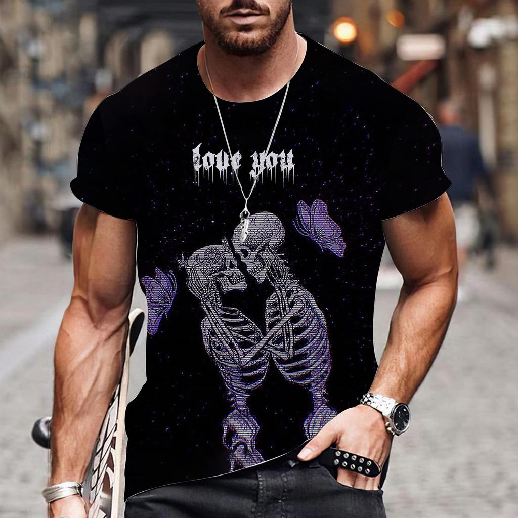 Футболки Lovers Hearr мужские летние футболки мужские уличные футболки с 3D-принтом модные топы с коротким рукавом и круглым вырезом