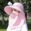 Солнцезащитная шляпа для женщин, устойчивая к УФ-излучению, шляпа-вентилятор, маска на все лицо, солнцезащитная шляпа для фермеров, работающих на земле, солнцезащитная шляпа