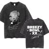 retro Washed Chris Brown Breezy Bowl XX Tour Graphic T Shirts Men Hip Hop Fashion Casual Tshirts Unisex Summer Cotton tees