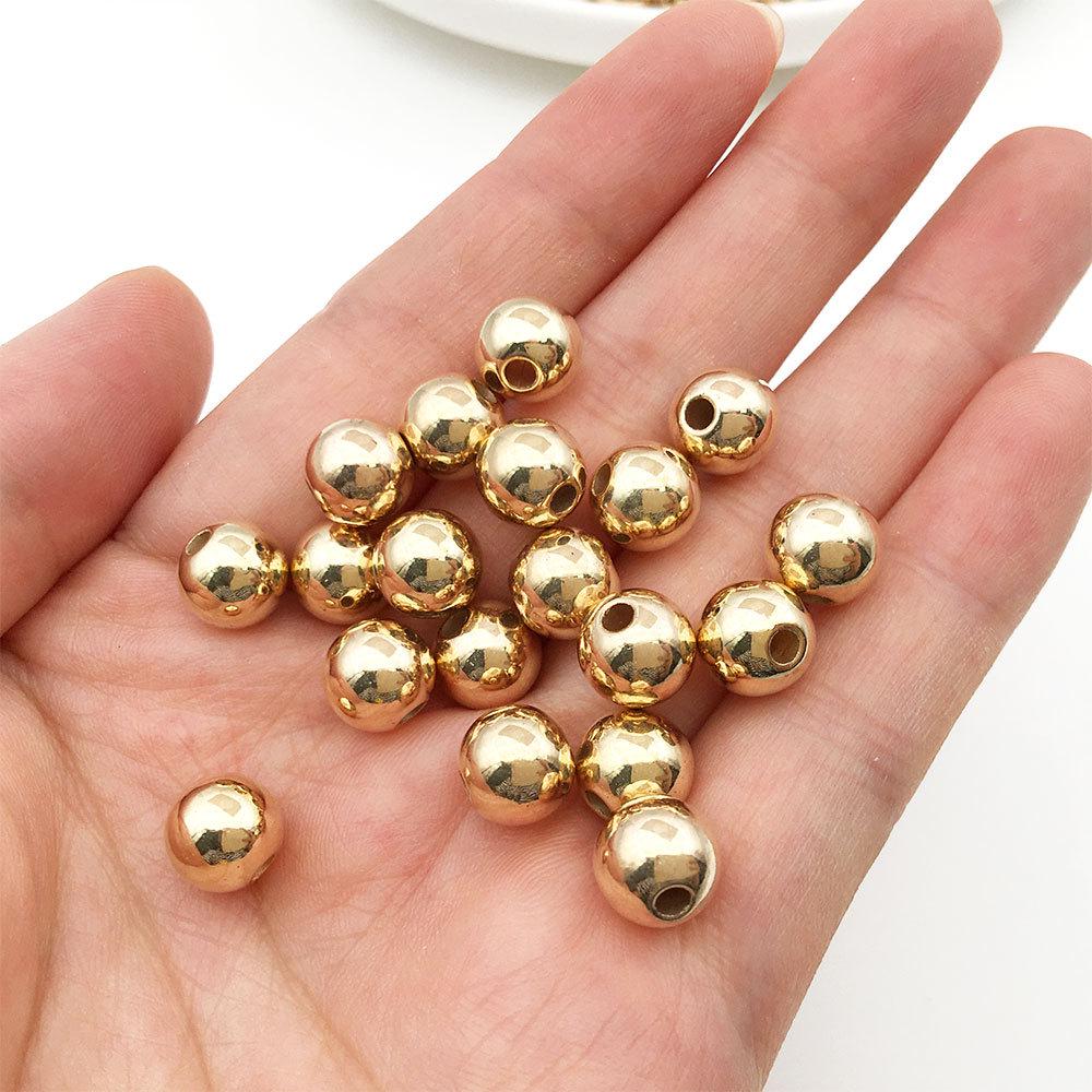 «Набор для самостоятельного изготовления бижутерии 2000 года.: Круглые перфорированные пластиковые бусины CCB для браслетов"