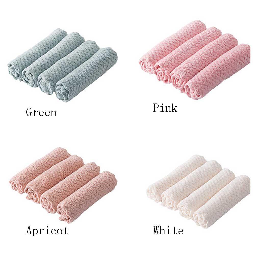 Living Absorbent Scouring Pad Kitchen Supplies Washing Towel Cleaning Cloth Dishcloth Cleaning Rags