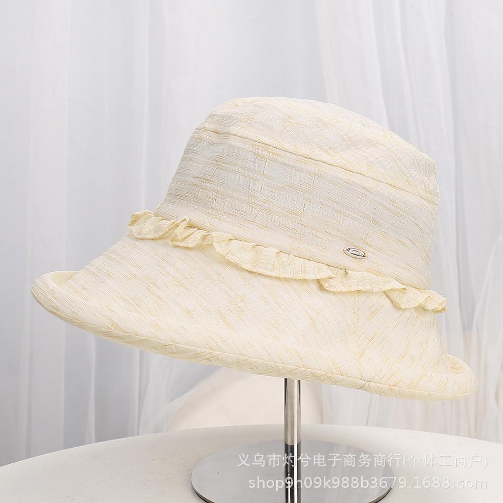 Summer casual versatile elegant hat women's sunshade basin hat travel sun protection hat cool hat fashion versatile bucket hat