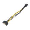 10 Pieces Sata 15-pin Power Cable with 6-pin Connector for PCI-e Pcie PCI Express Video Card
