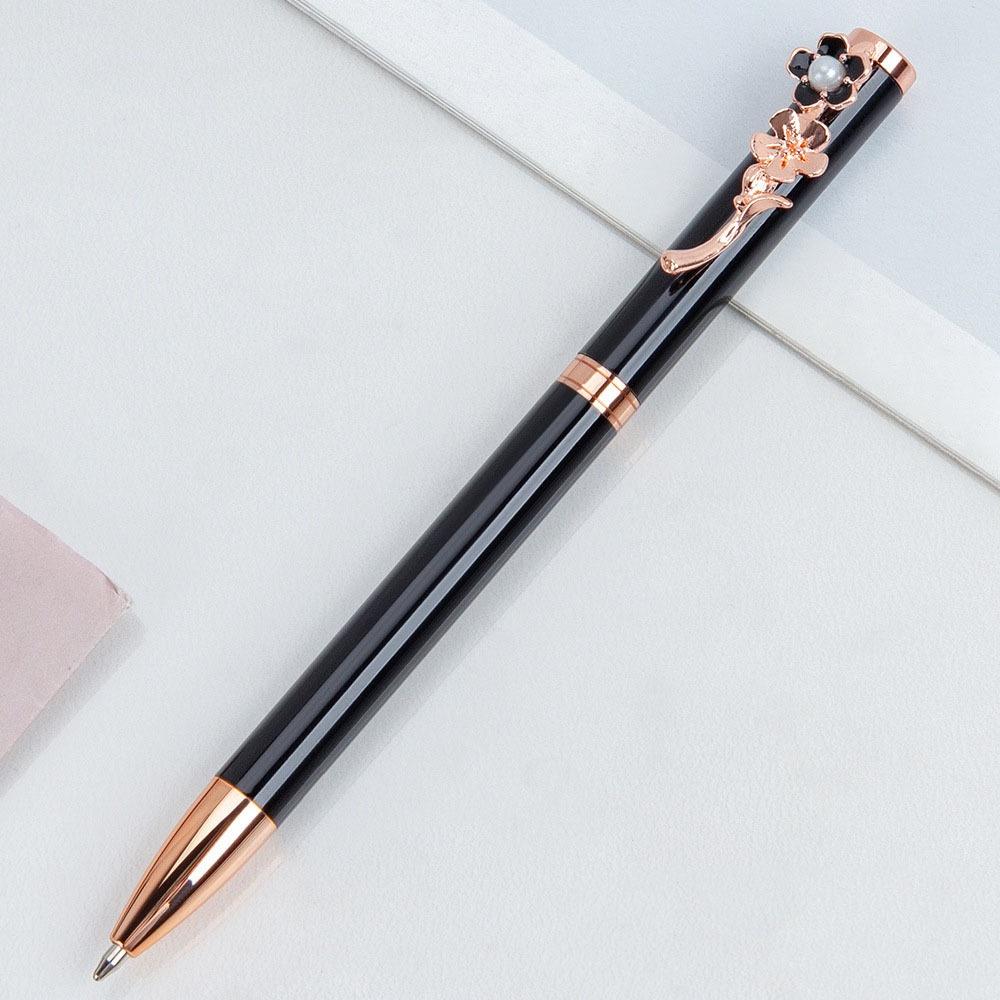 1 Piece Pearl Flower Wedding Metal Pen Office School Supplies Stationery Gift