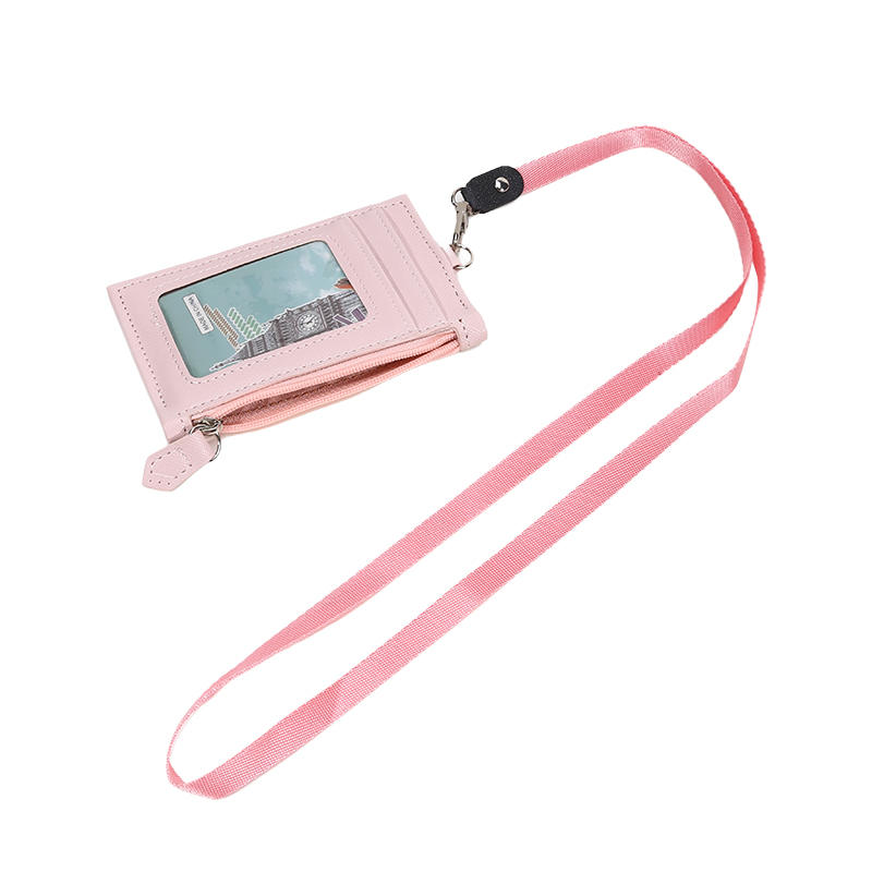 Повседневная Модная PU Сумка для Карт на Молнии Мешочек для Мелочи с Подвесной Веревкой Мужская и Женская Мини-Сумка для Карт и Монет Множество Отделений для Карт Сумка для ID-Карты