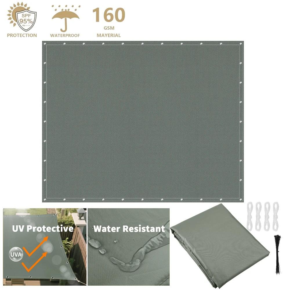 Водонепроницаемый тент 95% защита от УФ-лучей Солнцезащитный парус Садовый экран для конфиденциальности Для автомобиля Брезентовый навес для перголы Навес Солнцезащитный парус
