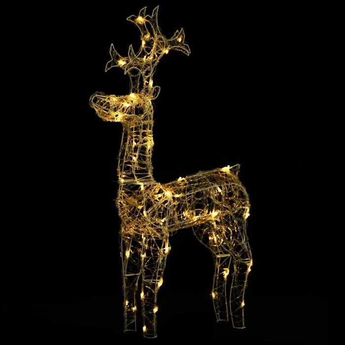 VidaXL Christmas Decoration Reindeer 90 LED Holiday Decoration Garden Patio Backyard Outdoor Living Room 60x16x100 Cm 329777