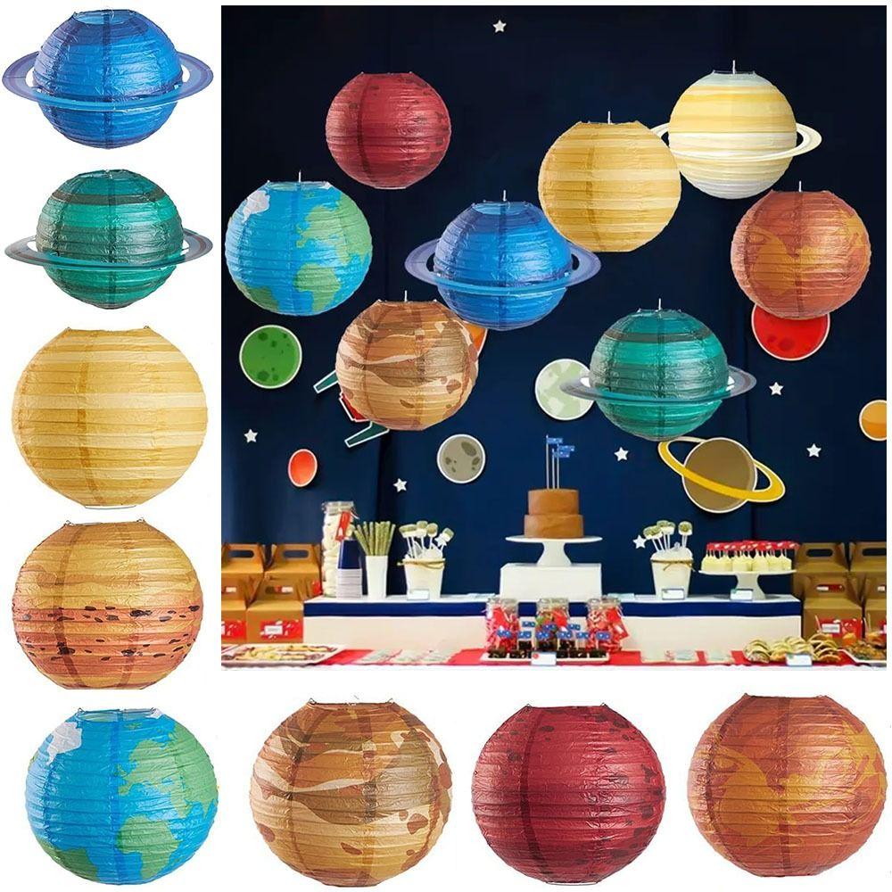 Foldable Hanging Planet Paper Lanterns Hanging Eight Planets Paper Lantern  Party