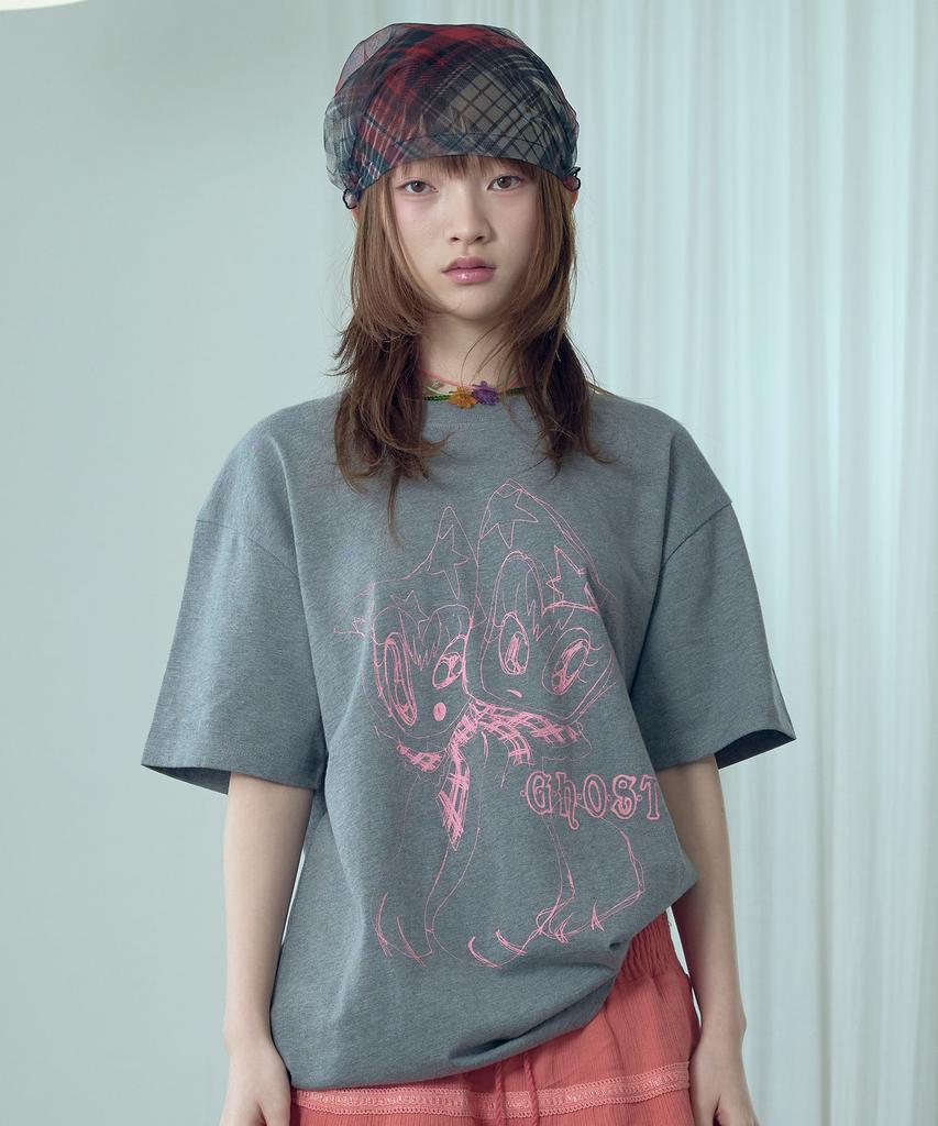 NICEGHOSTCLUB Warped Dolly Tee_Grey(Ng2Gmut516A)