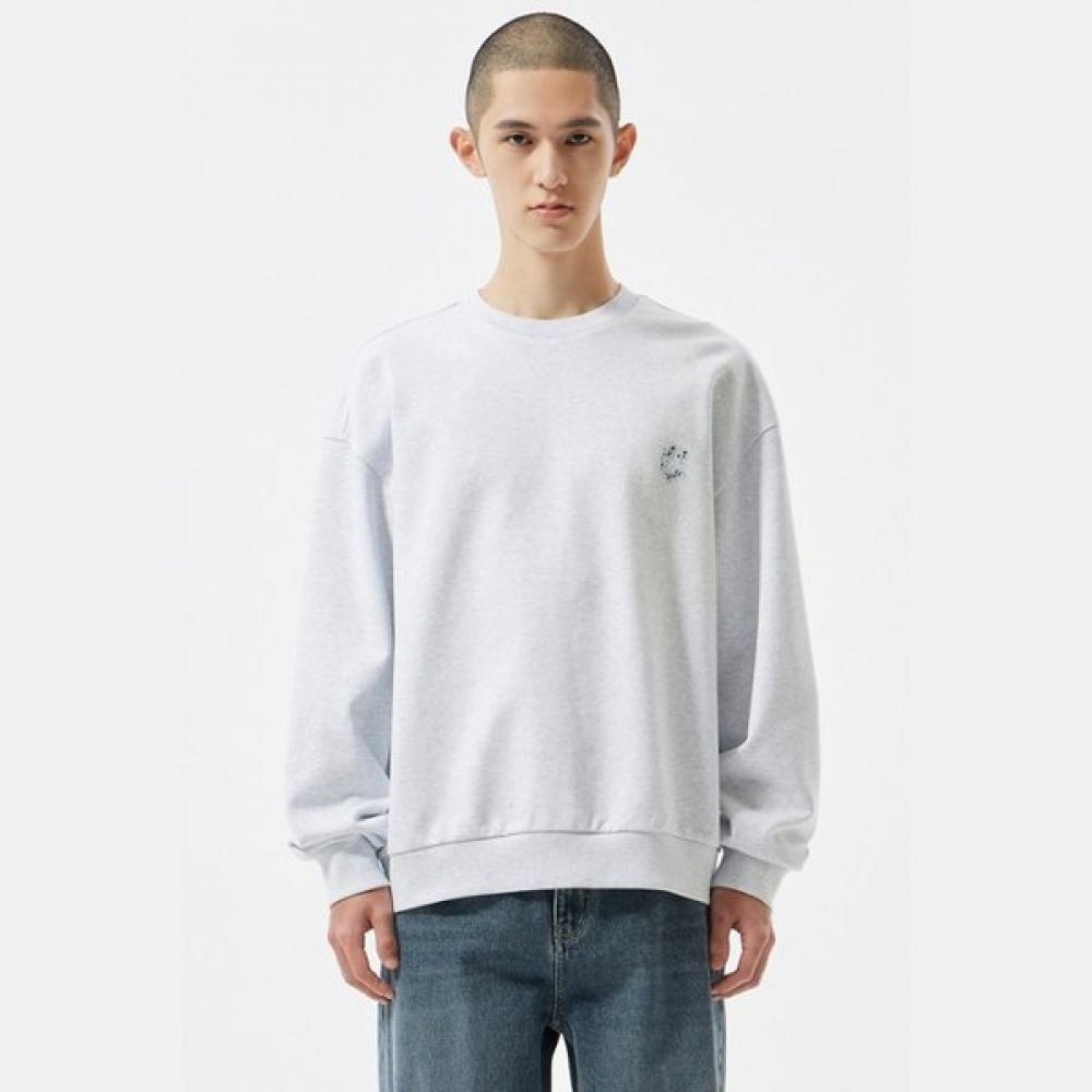 Customellow Grey Graphic Sweatshirt Cwtas25116gyx