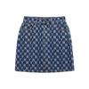 New MLB Base Logo Denim Short Skirts Women's Dark Blue 3FDSM0123-50BLS