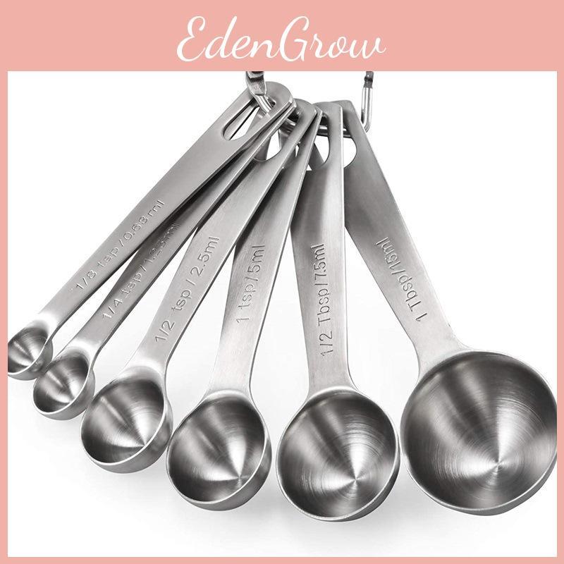 Инновационный набор мерных ложек из нержавеющей стали с точной шкалой для выпечки и кулинарного использования