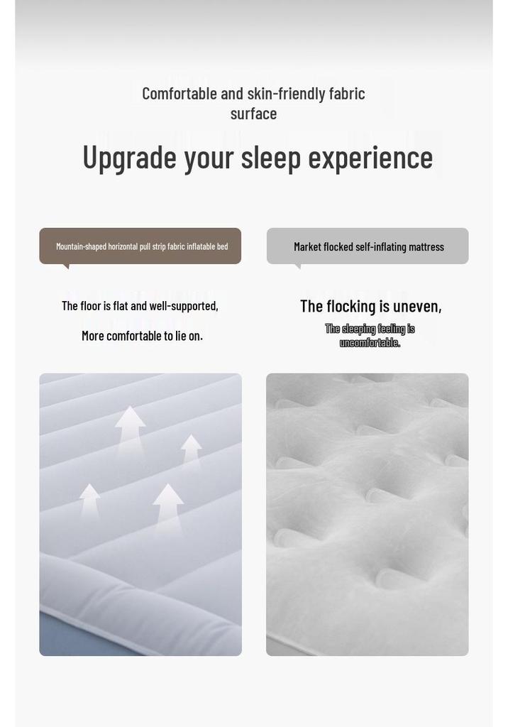Double-Layer Inflatable Backrest Mattress for Two with Thickened Design