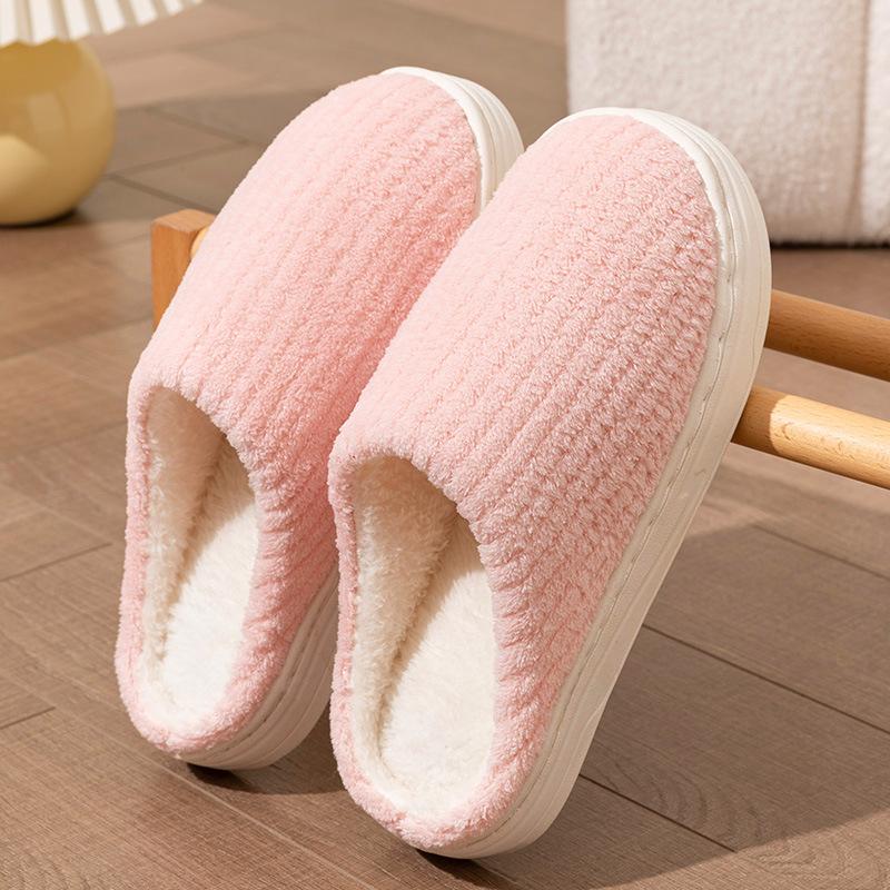 Cotton Slippers Autumn and Winter 2025 New Indoor Home Non-slip Household Plush Thick-soled Slippers Winter