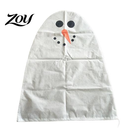 Breathable Winter Garden Plant Guard Christmas Frost Protection Covers with Drawstring, Snowman Freeze Outdoor Potted Care Protection, Non-woven