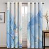 Modern Colorful Marble Abstract Art Crack Thin 2 Pieces Light Filtering Curtain for Living Room Bedroom Home Window Drape Decor