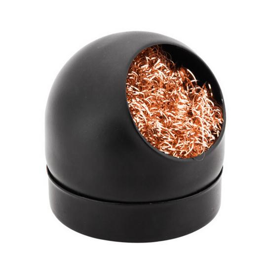 CMT-599B Очиститель жала паяльника с нескользящим держателем Шарик из латунной проволоки Спиральная латунная губка Инструмент для очистки жала припоя