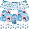 Cinderella Birthday Decoration Party Set Disney Princess Cute Girl Child Princess 2 Character Happy Birthday Garland Blue Balloon Balloon Cake Topper