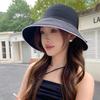 Шляпа женская летняя в полоску с широкими полями шляпа-ведро универсальная для лица маленькая дорожная солнцезащитная шляпа