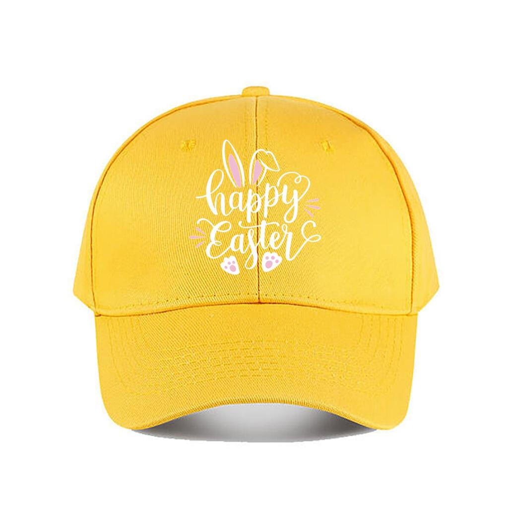 Happy Easter Bunny Ears Claw Decor Sticker Baseball Cap Fashion Unisex Sunhat Womens Outdoor Sports