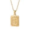 Стильное ожерелье-подвеска с буквой из нержавеющей стали 18-каратного золота для мужчин, крестовая цепочка типа О, не выцветает