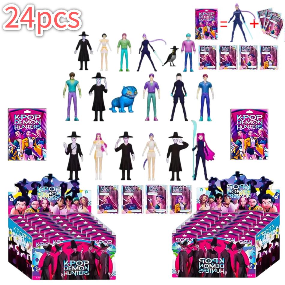 KPop Demon 24pcs/style Random Blind Box Rumi Mira Zoey Tiger Anime Toy 5-11.5cm Pvc Model Decoration Statues Surprise Gift Box