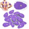 20 шт. нетканые пуговичные электродные подушечки ручной формы для массажной терапии TENs EMS фиолетового цвета
