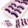 5 Pairs Fashion Natural Handmade Long False Black Eyelashes Makeup